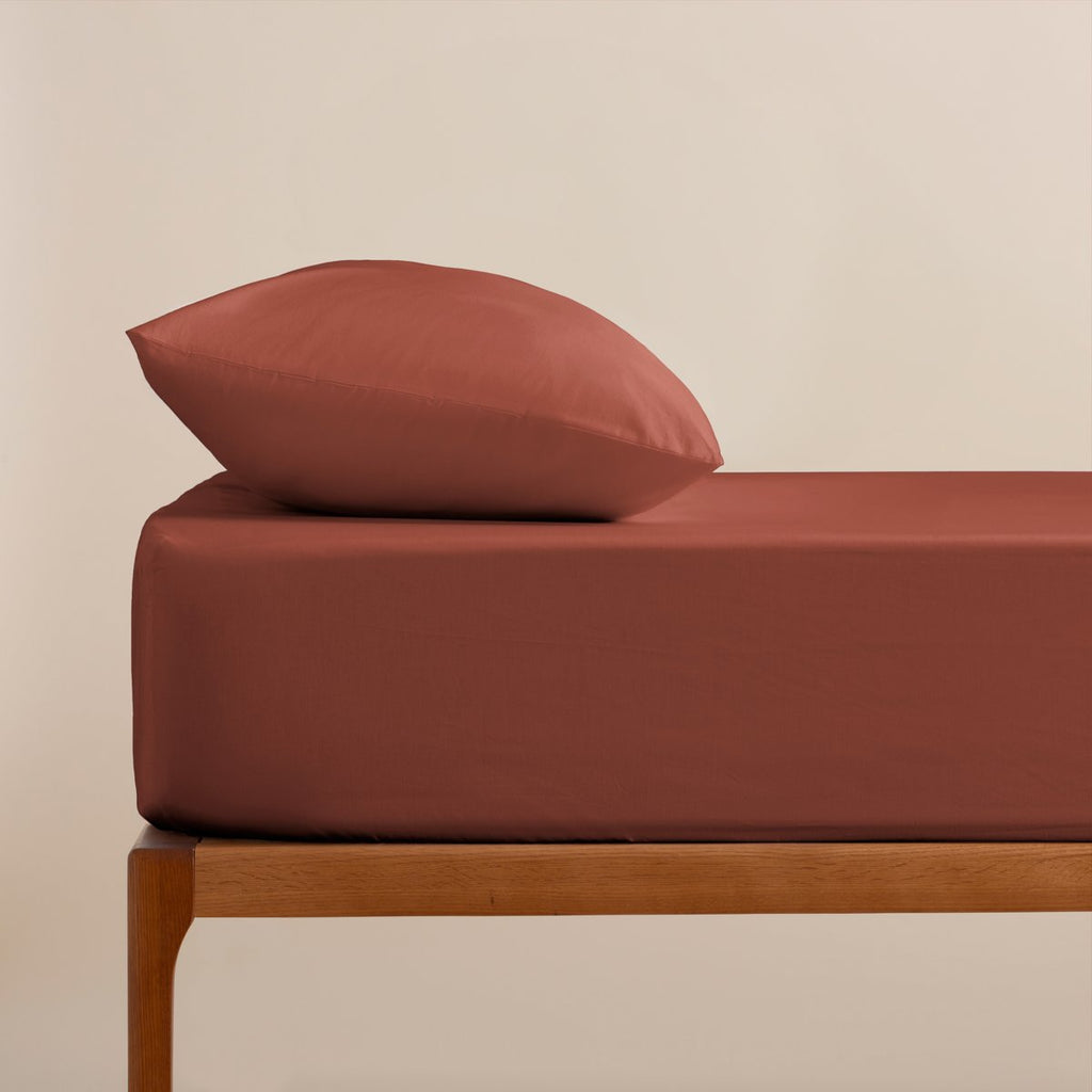 Sábana Bajera Ajustable Terracota - Elle Deco