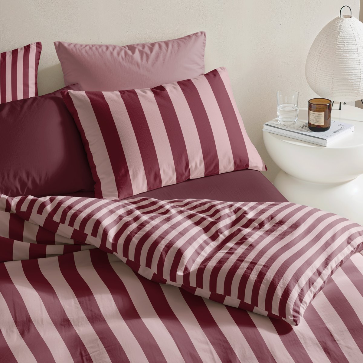 Funda de Almohada Estampada Marena Ciruela - Rosa y Burdeos - foto 2