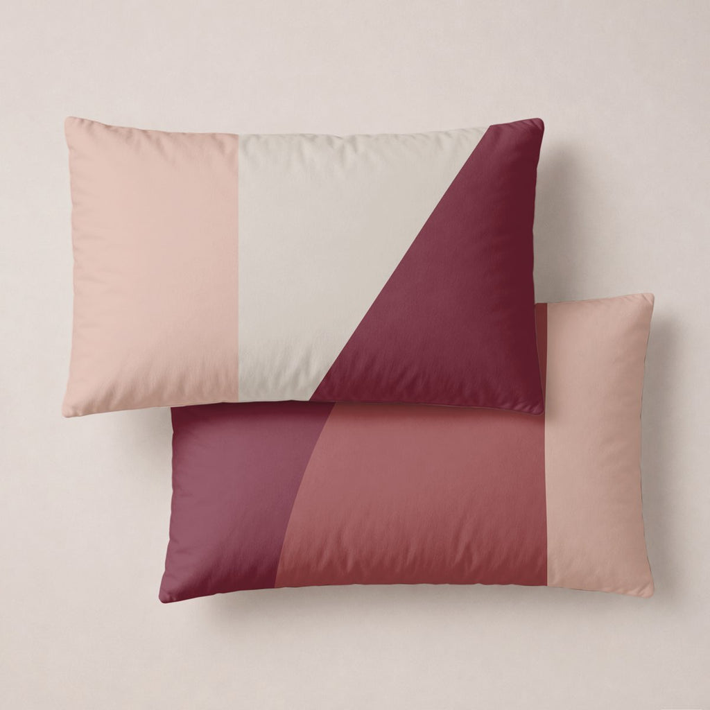Funda de Almohada Estampada Neo Ciruela - Rosa y Burdeos - foto 1