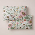 Funda de Almohada Estampada Savia Rosa - Verde y Rosa - foto 1