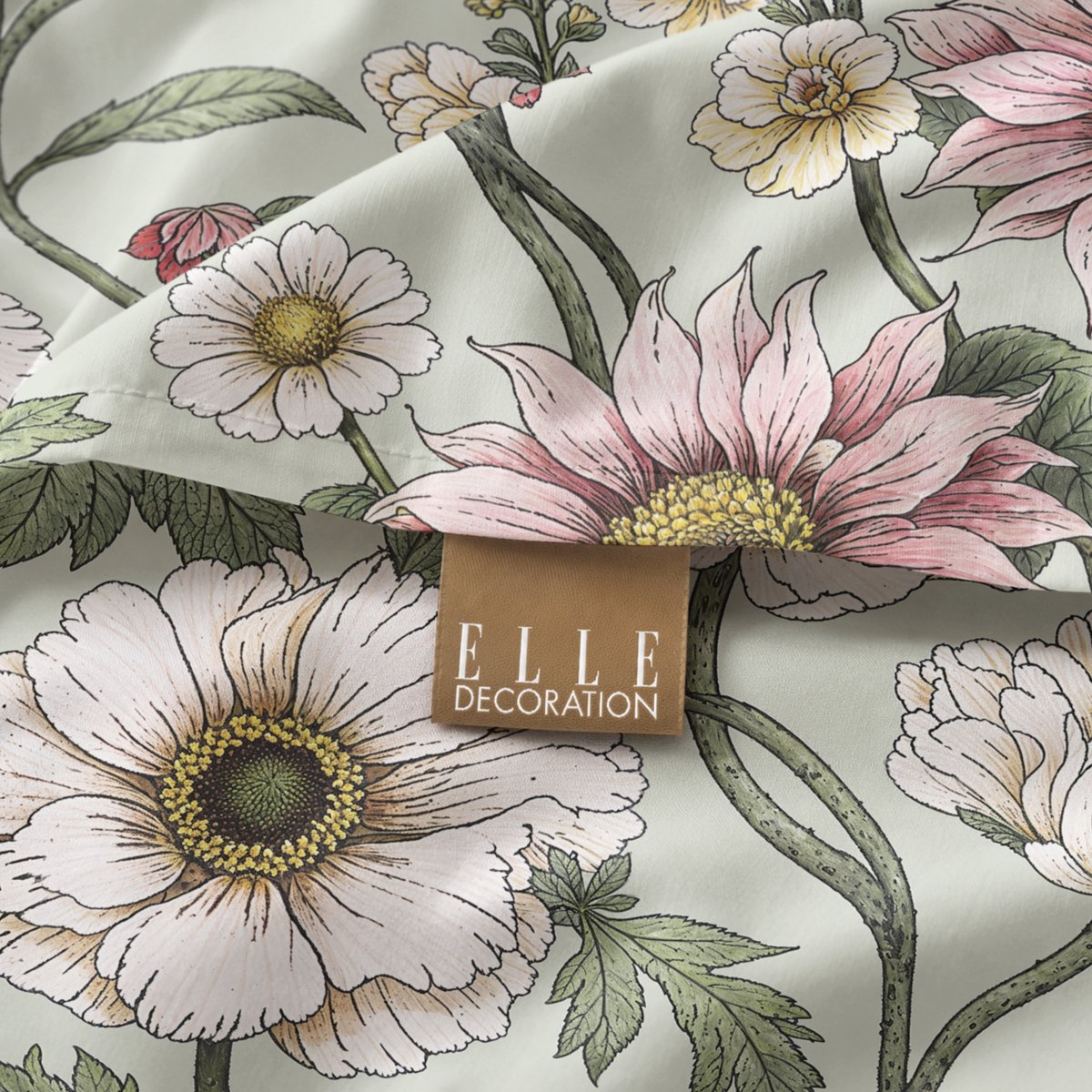 Funda de Almohada Estampada Savia Rosa - Verde y Rosa - foto 3