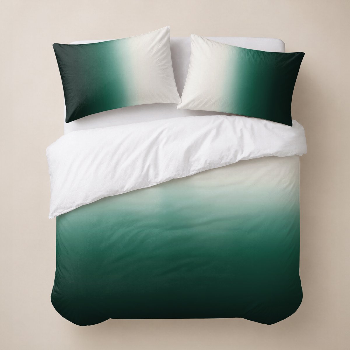 Funda Nórdica Estampada Brisa Green - Verde y Blanco - foto 4
