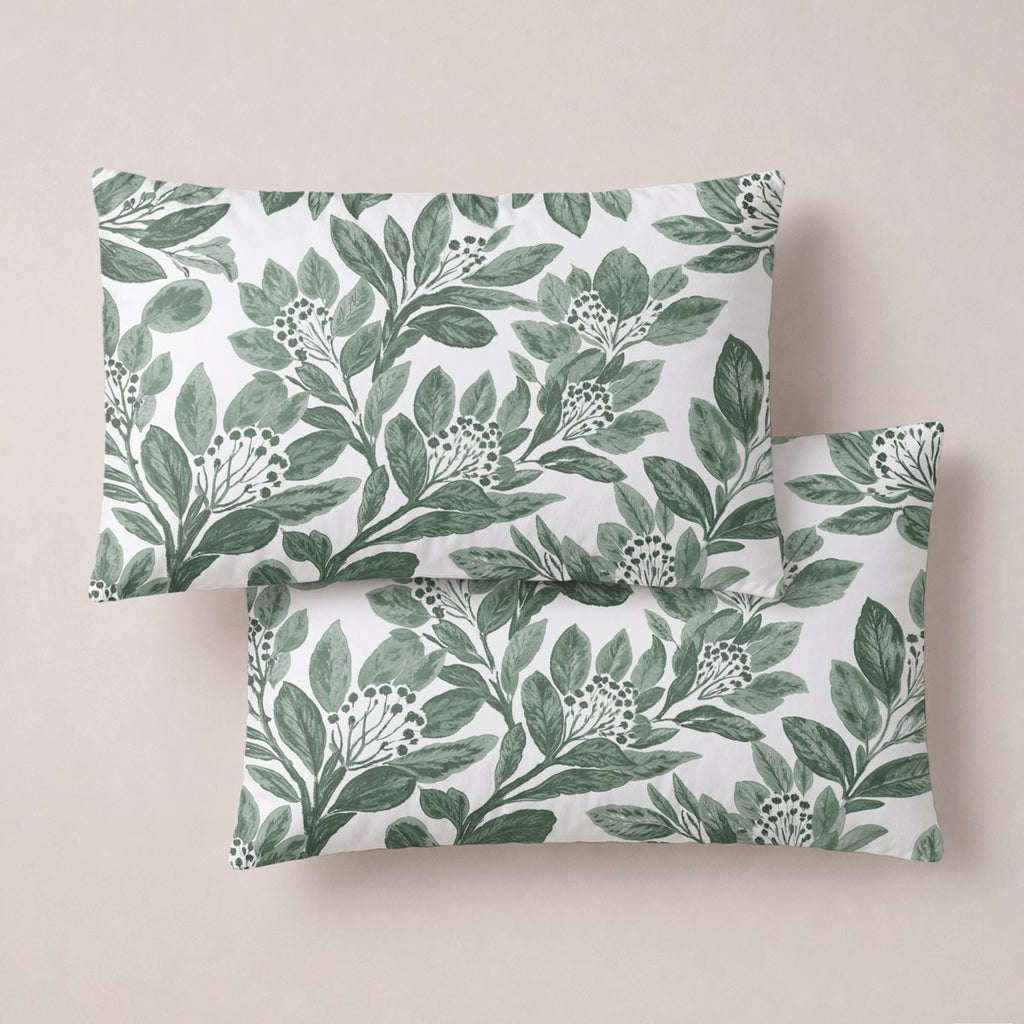 Funda de Almohada Estampada Melisa Forest - Verde y Blanco - foto 1