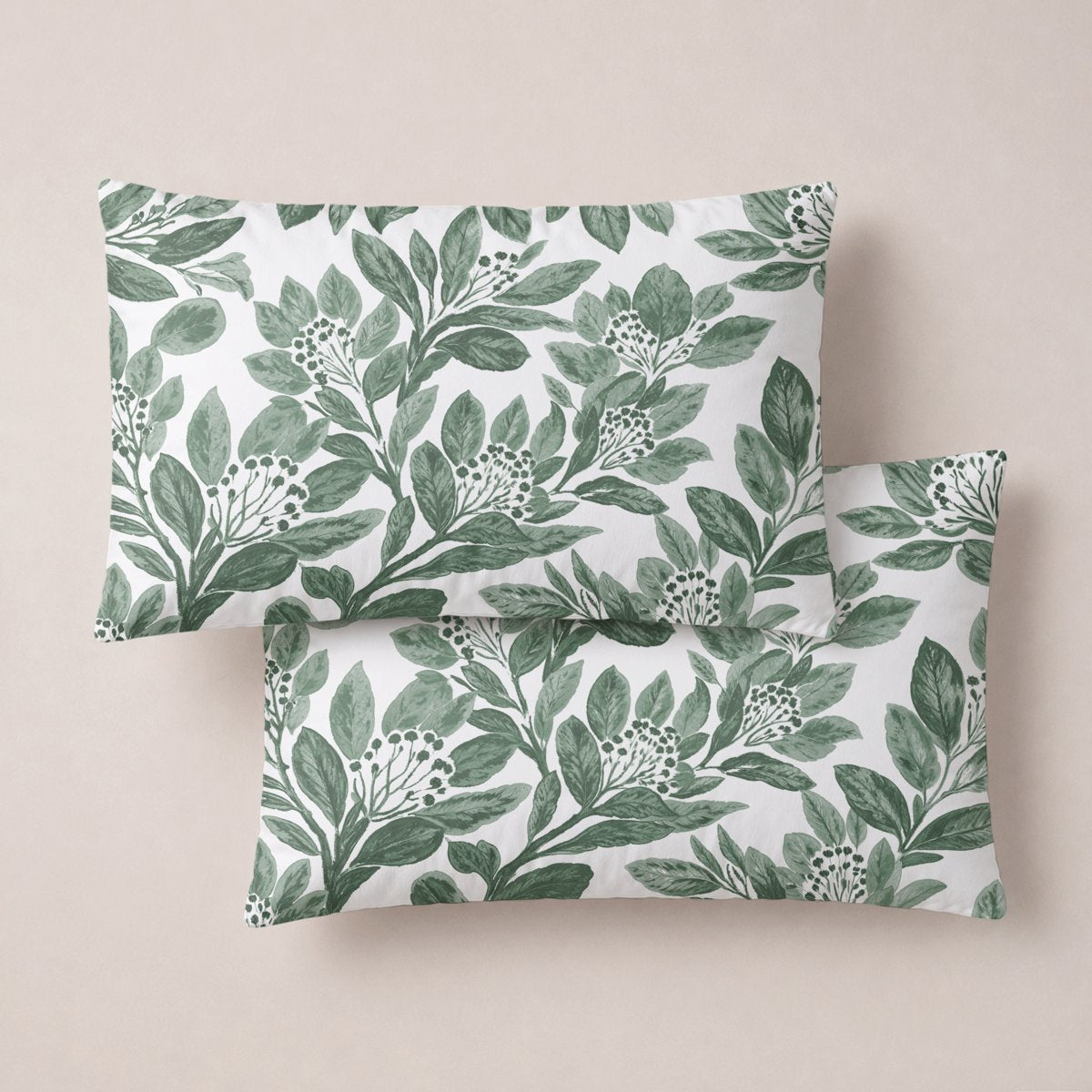 Funda de Almohada Estampada Melisa Forest - Verde y Blanco - foto 1