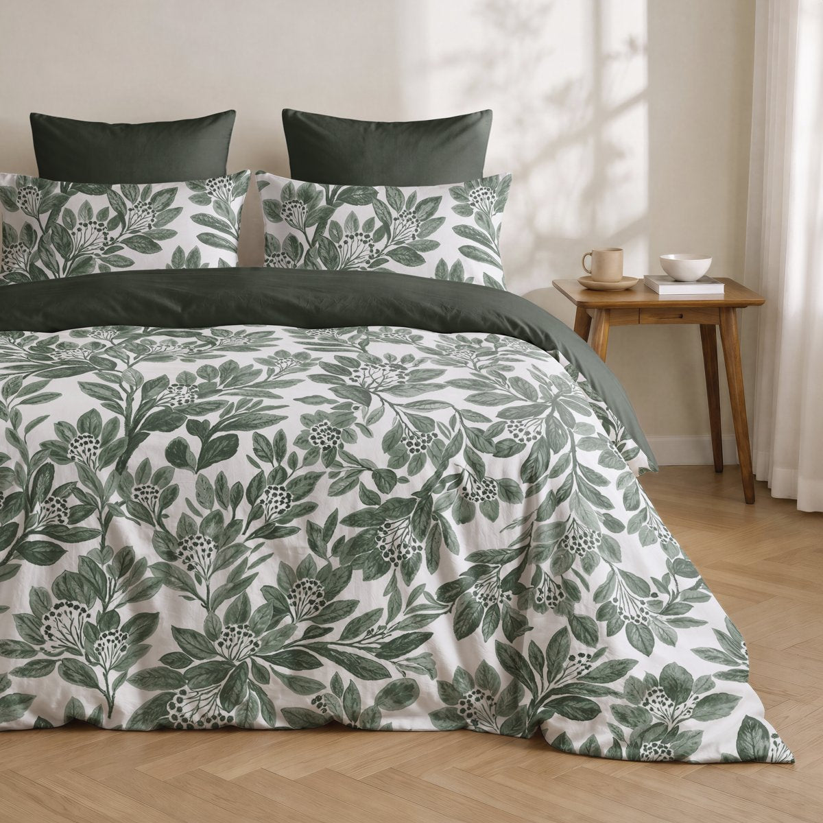 Funda Nórdica Estampada Melisa Forest - Verde y Blanco - foto 1