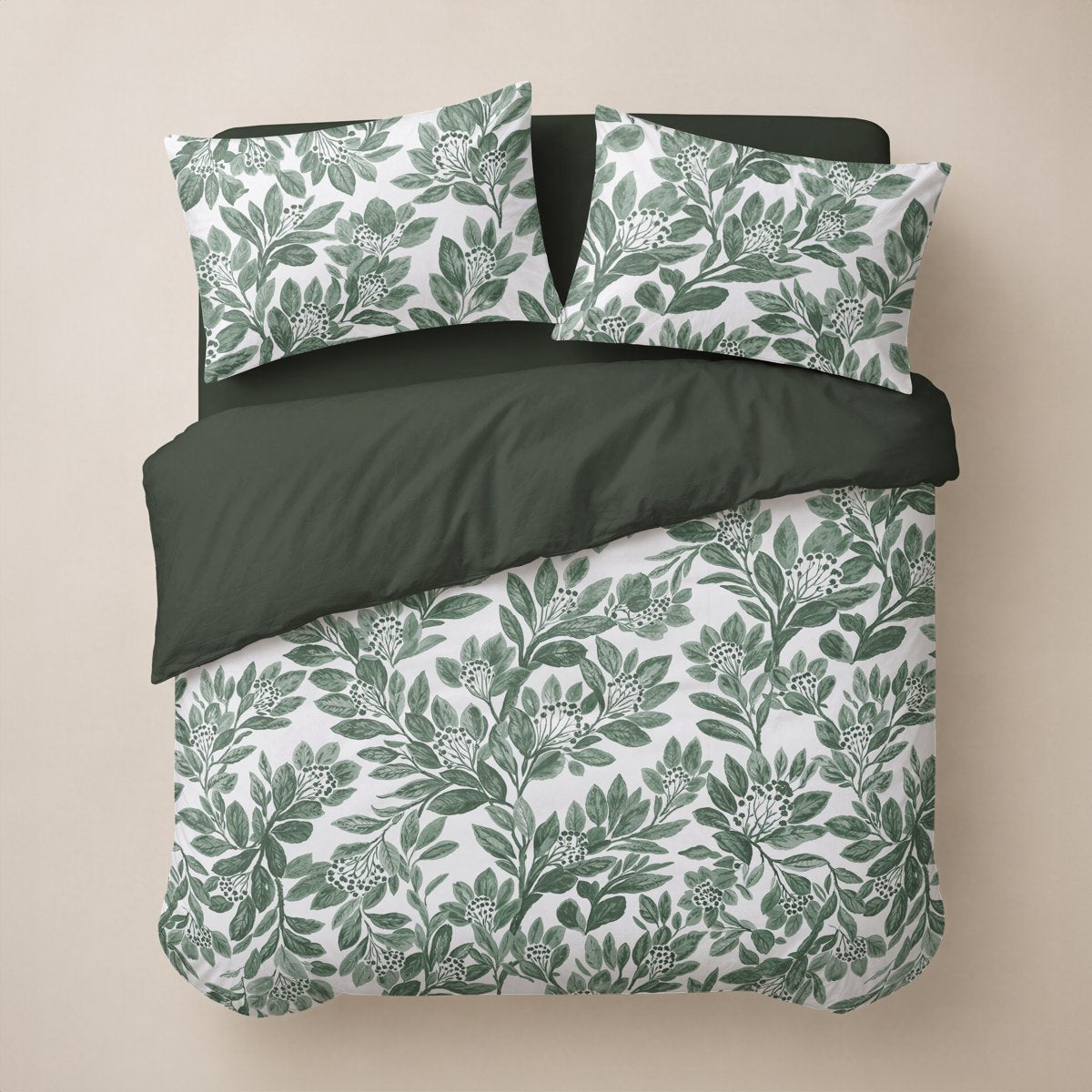 Funda Nórdica Estampada Melisa Forest - Verde y Blanco - foto 4