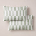 Funda de Almohada Estampada Cubik Verde - Verde y Blanco - foto 1