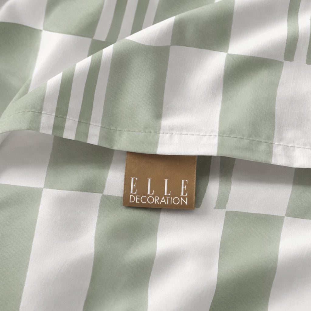 Funda de Almohada Estampada Cubik Verde - Verde y Blanco - foto 3
