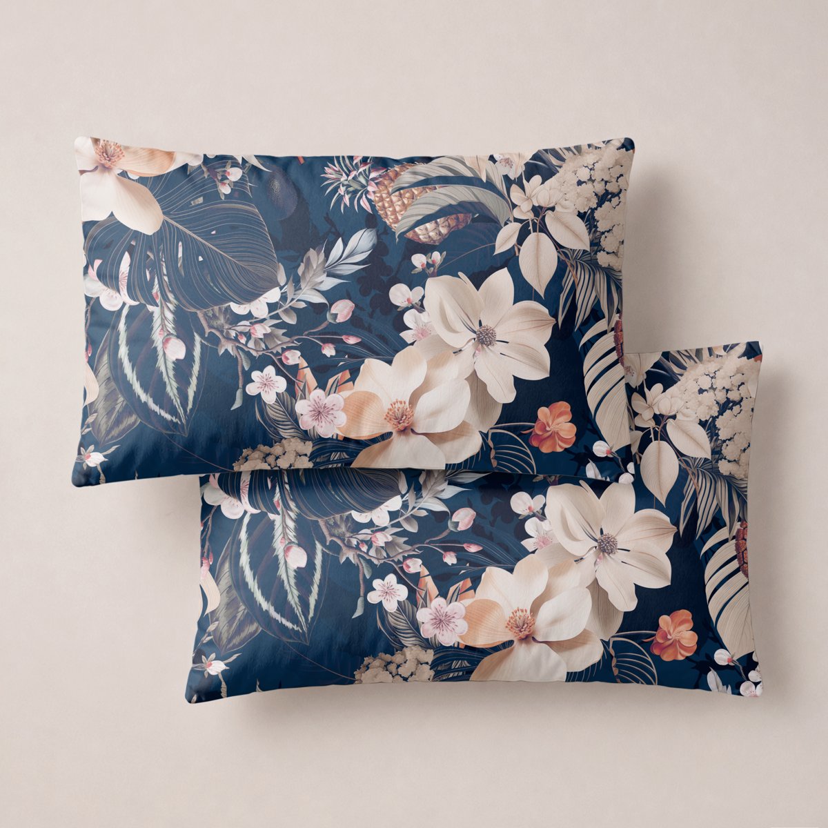 Funda de Almohada Estampada Sayuri Navy - Azul - foto 1