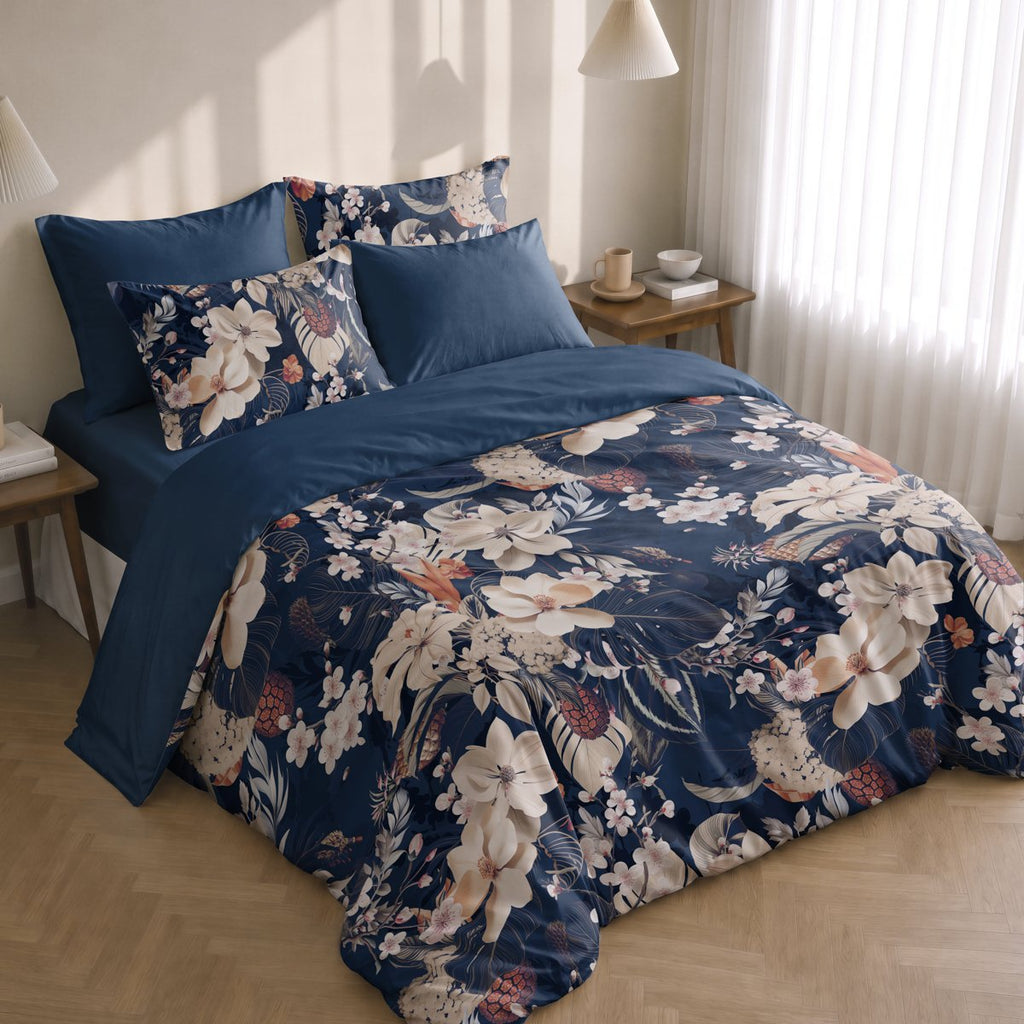 Funda Nórdica Estampada Sayuri Navy - Azul - foto 2