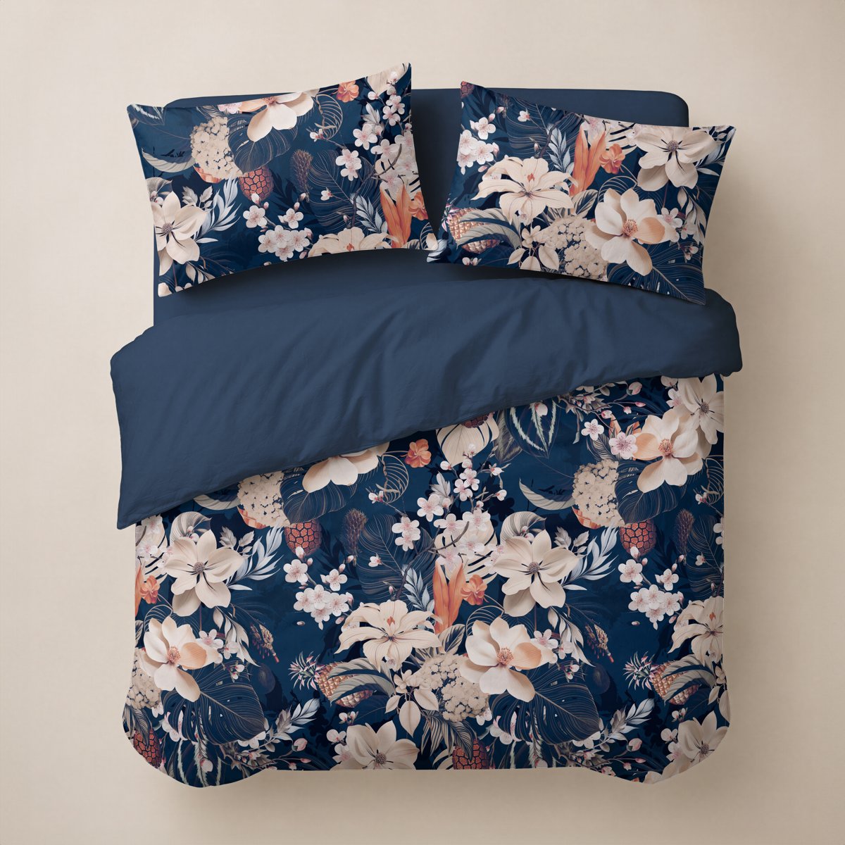 Funda Nórdica Estampada Sayuri Navy - Azul - foto 4