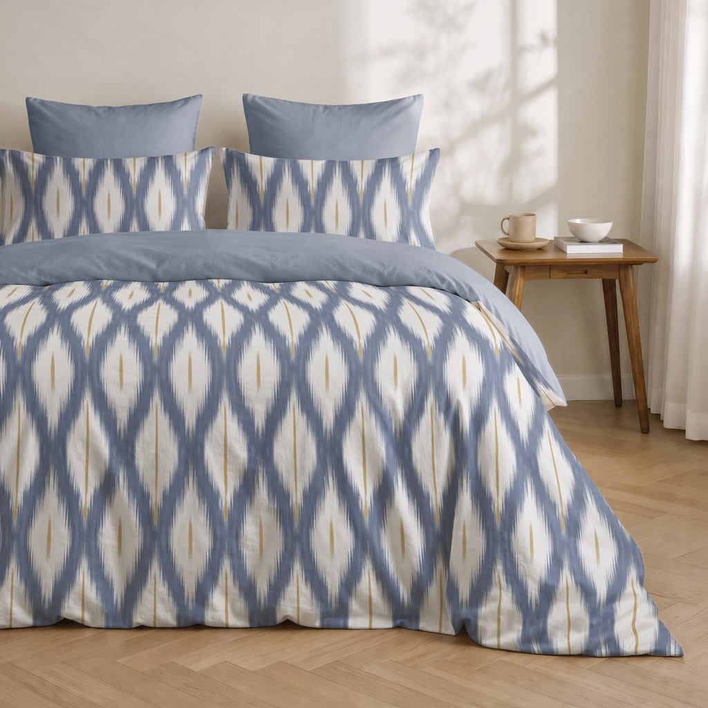 Funda Nórdica Estampada Altea Azul - Azul y Beige - foto 1