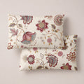 Funda de Almohada Estampada Velvette Ciruela - Beige y Burdeos - foto 1