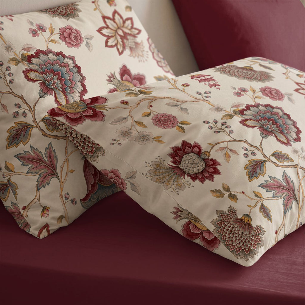 Funda Nórdica Estampada Velvette Ciruela - Beige y Burdeos - foto 2