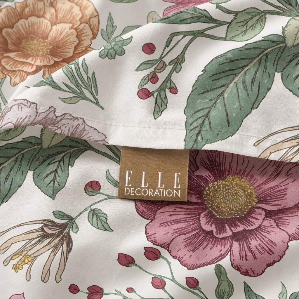 Funda de Cojín Estampada Akari Verde - Verde y Rosa - foto 3