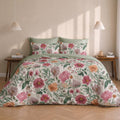 Funda Nórdica Estampada Akari Verde - Verde y Rosa - foto 1