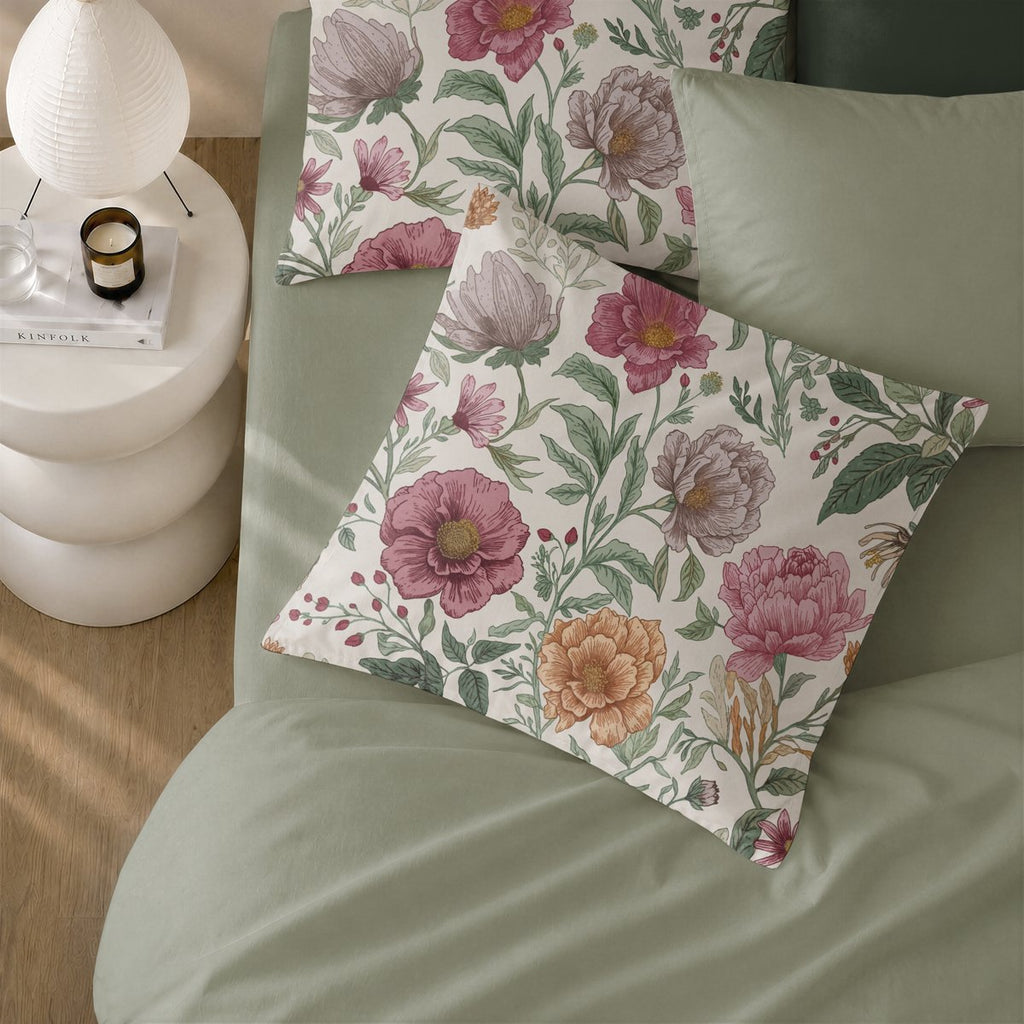 Funda Nórdica Estampada Akari Verde - Verde y Rosa - foto 2