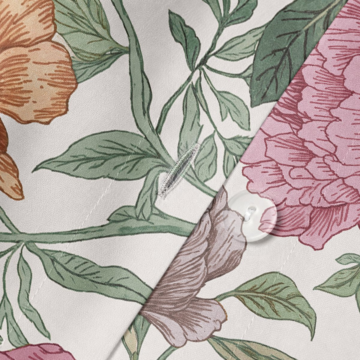 Funda Nórdica Estampada Akari Verde - Verde y Rosa - foto 6