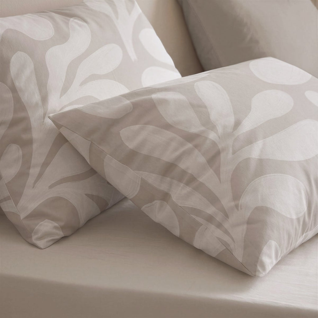 Funda de Almohada Estampada Selene Beige - Blanco y Beige - foto 2