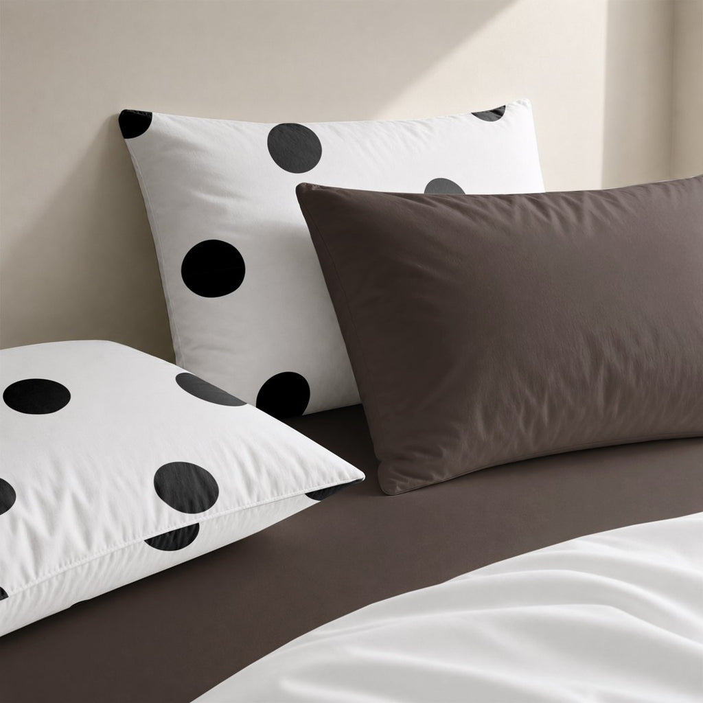 Funda de Almohada Estampada Aveline Blanco - Blanco y Negro - foto 2