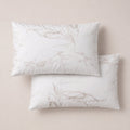 Funda de Almohada Estampada Eternal Linen - Blanco y Beige - foto 1