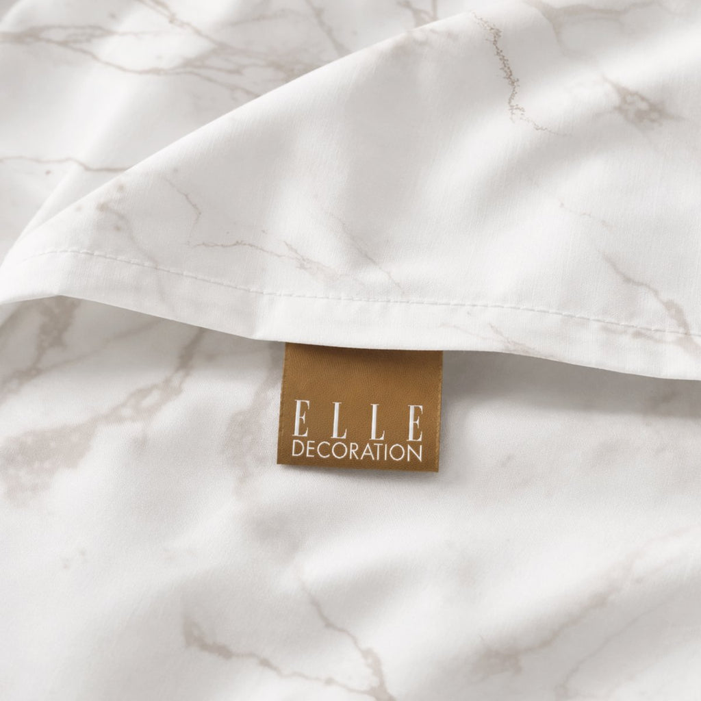 Funda de Cojín Estampada Eternal Linen - Blanco y Beige - foto 3