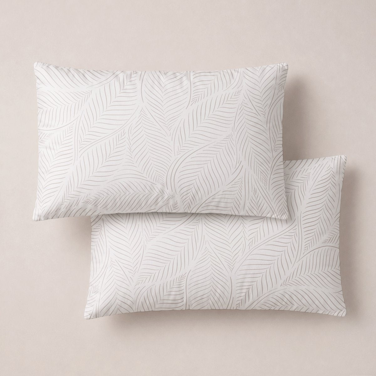 Funda de Almohada Estampada Neroli Linen - Blanco y Gris - foto 1