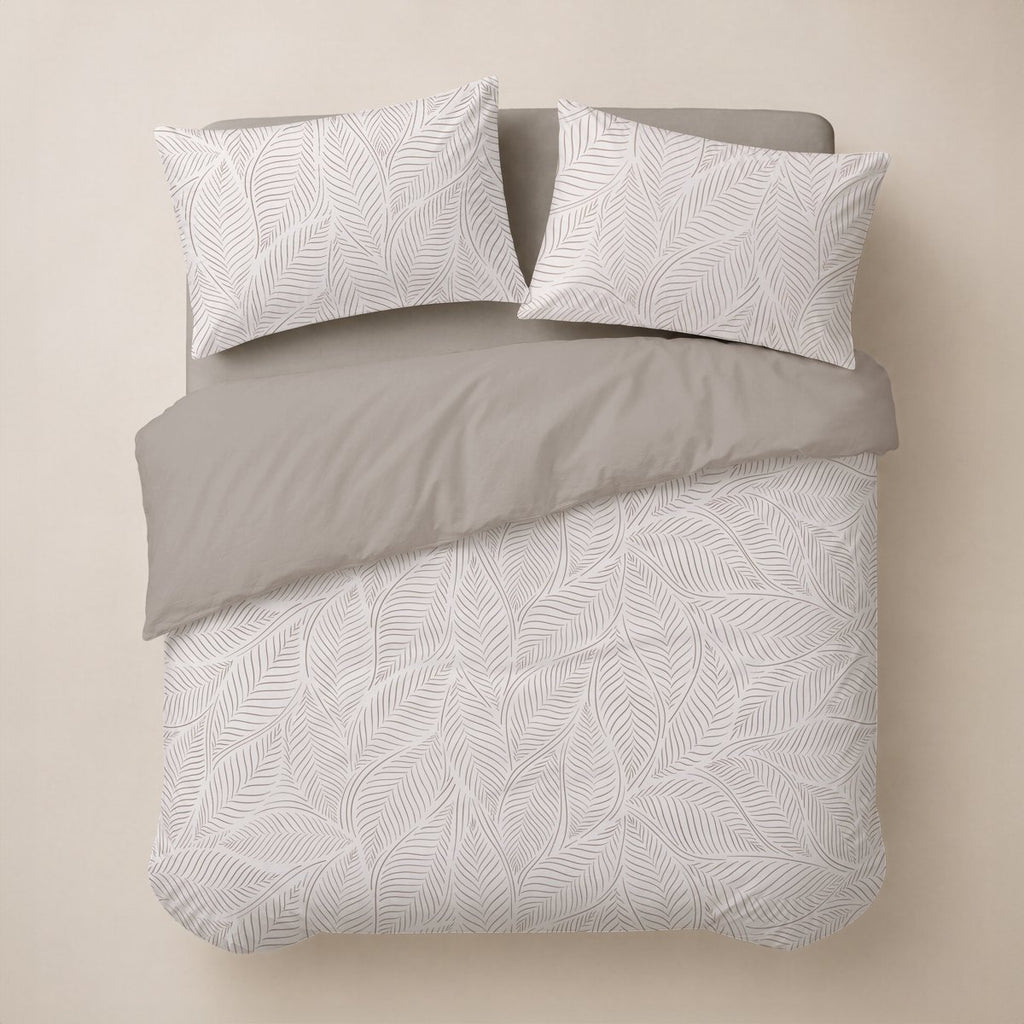 Funda Nórdica Estampada Neroli Linen - Blanco y Gris - foto 4