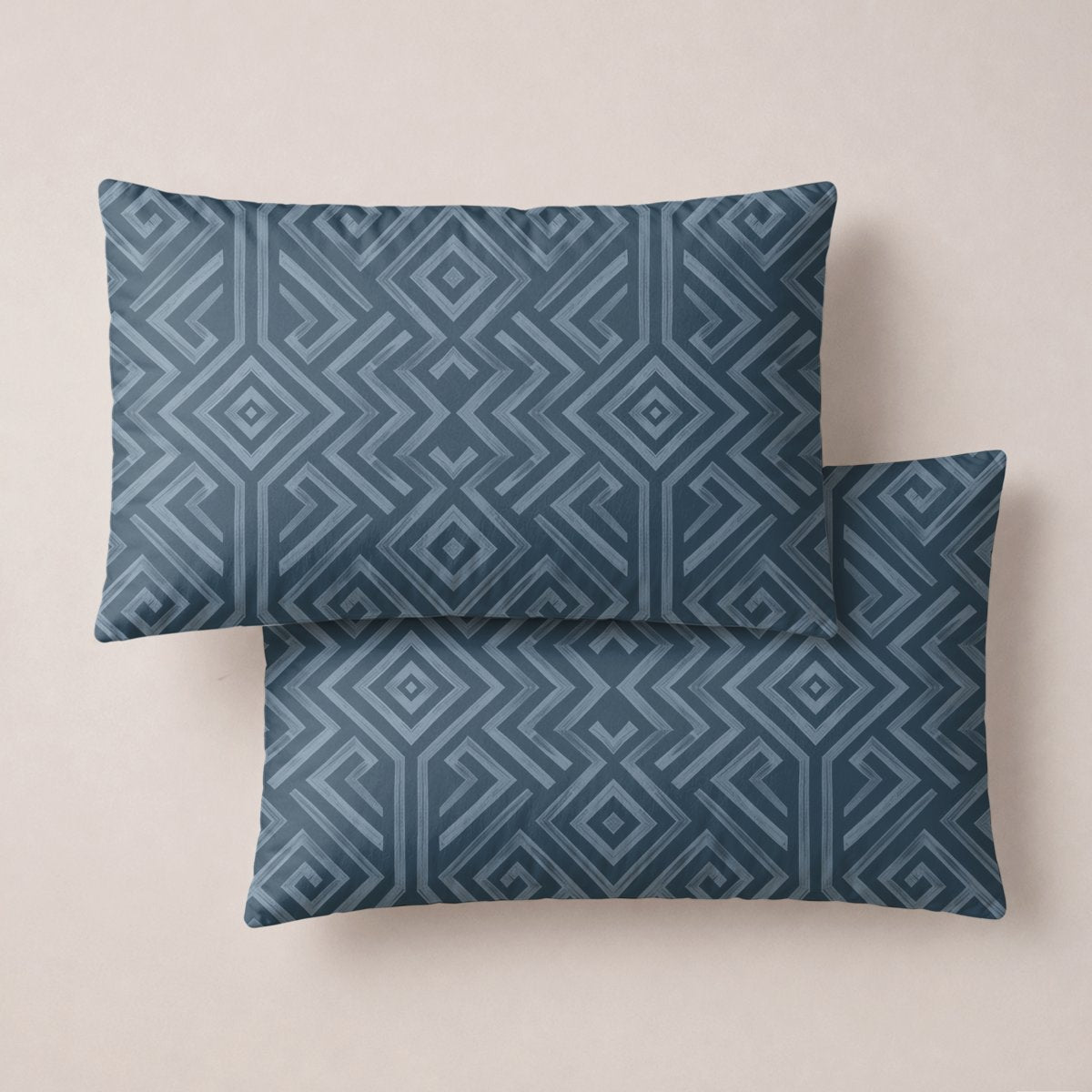 Funda de Almohada Estampada Olyra Petroleo - Azul y Oscuro - foto 1