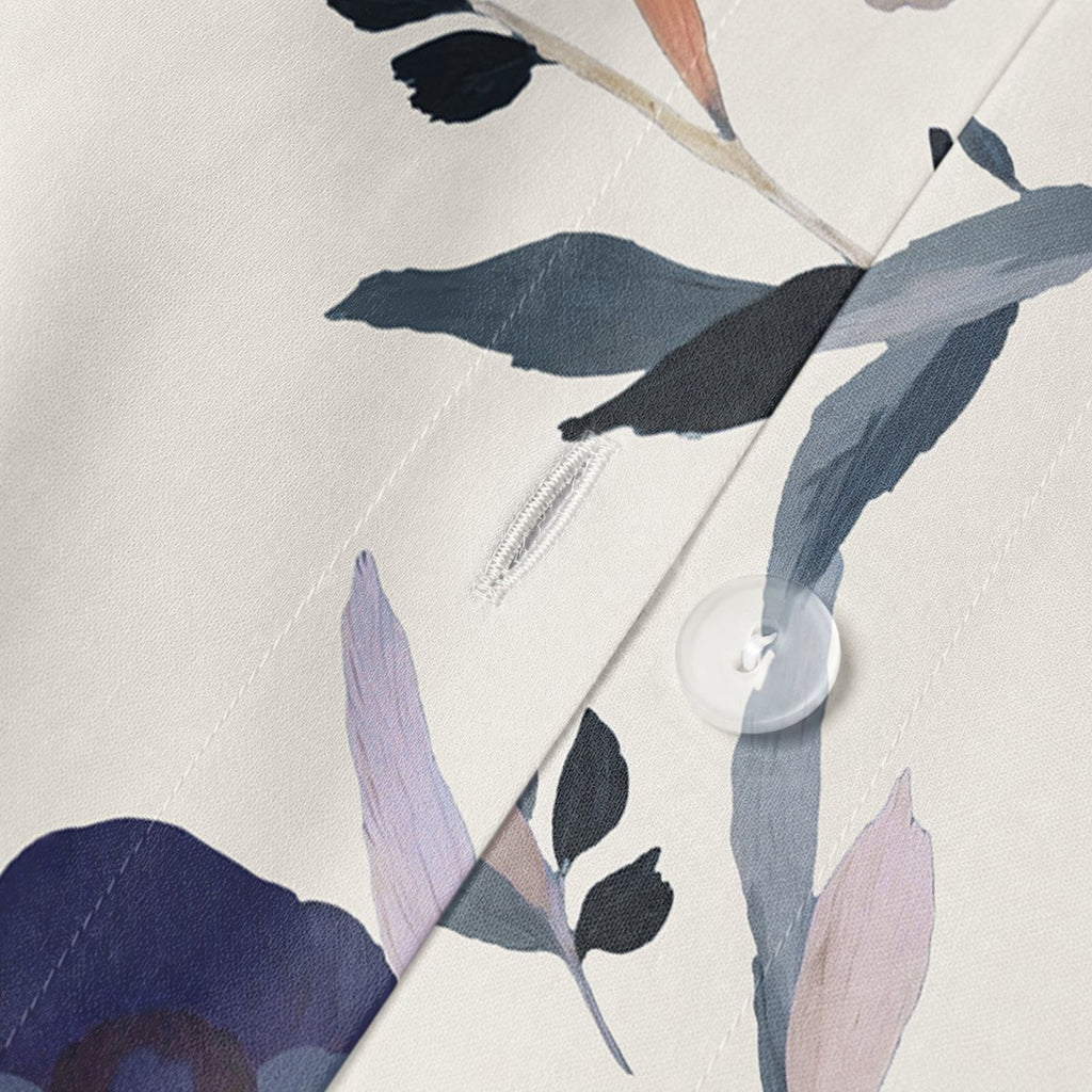 Funda Nórdica Estampada Claire Petroleo - Azul y Blanco - foto 6