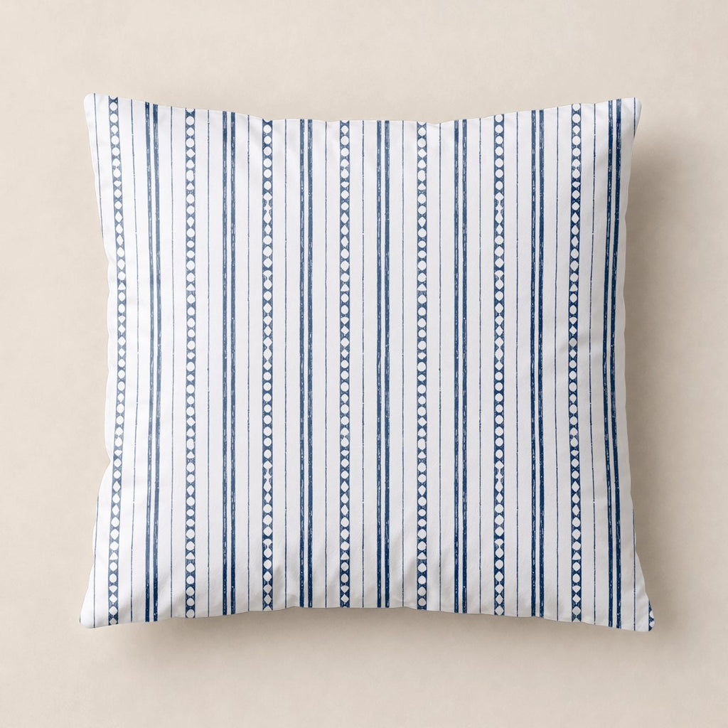 Funda de Cojín Estampada Portofino Blue - Blanco y Azul - foto 1
