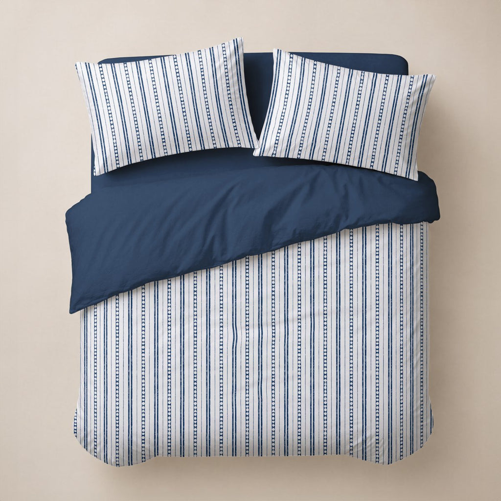 Funda Nórdica Estampada Portofino Blue - Blanco y Azul - foto 4