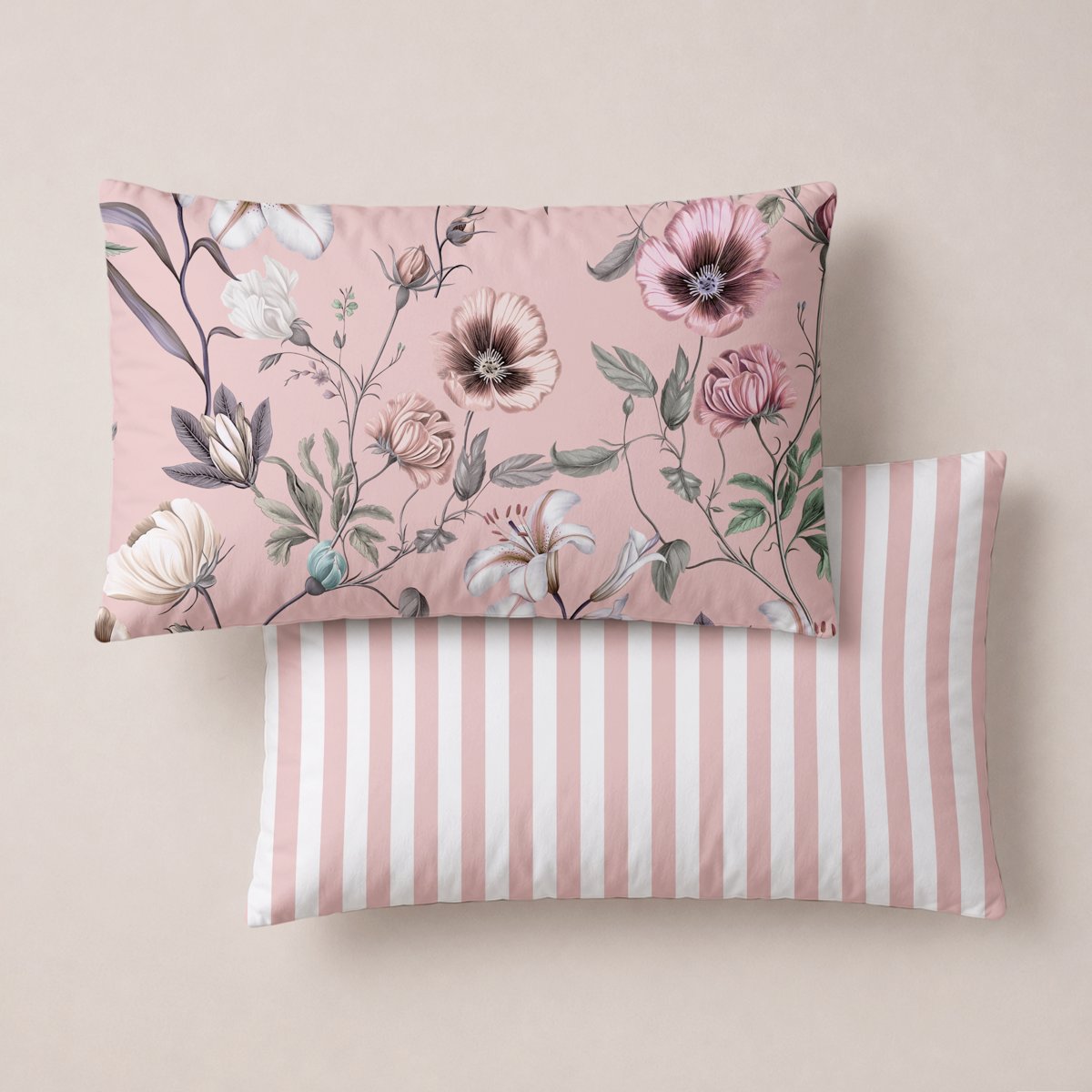 Funda de Almohada Estampada Takai Pink - Rosa - foto 1