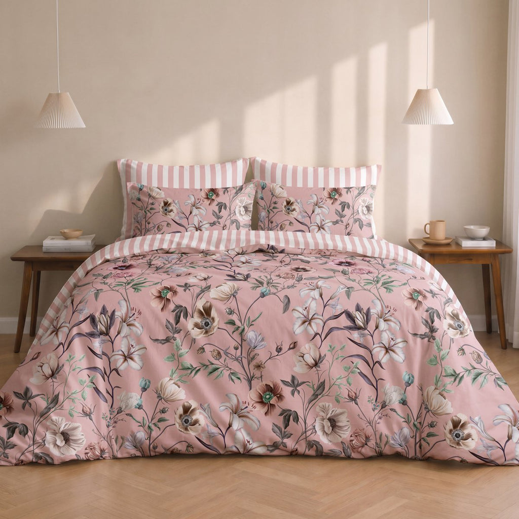 Funda Nórdica Estampada Takai Pink - Rosa - foto 1