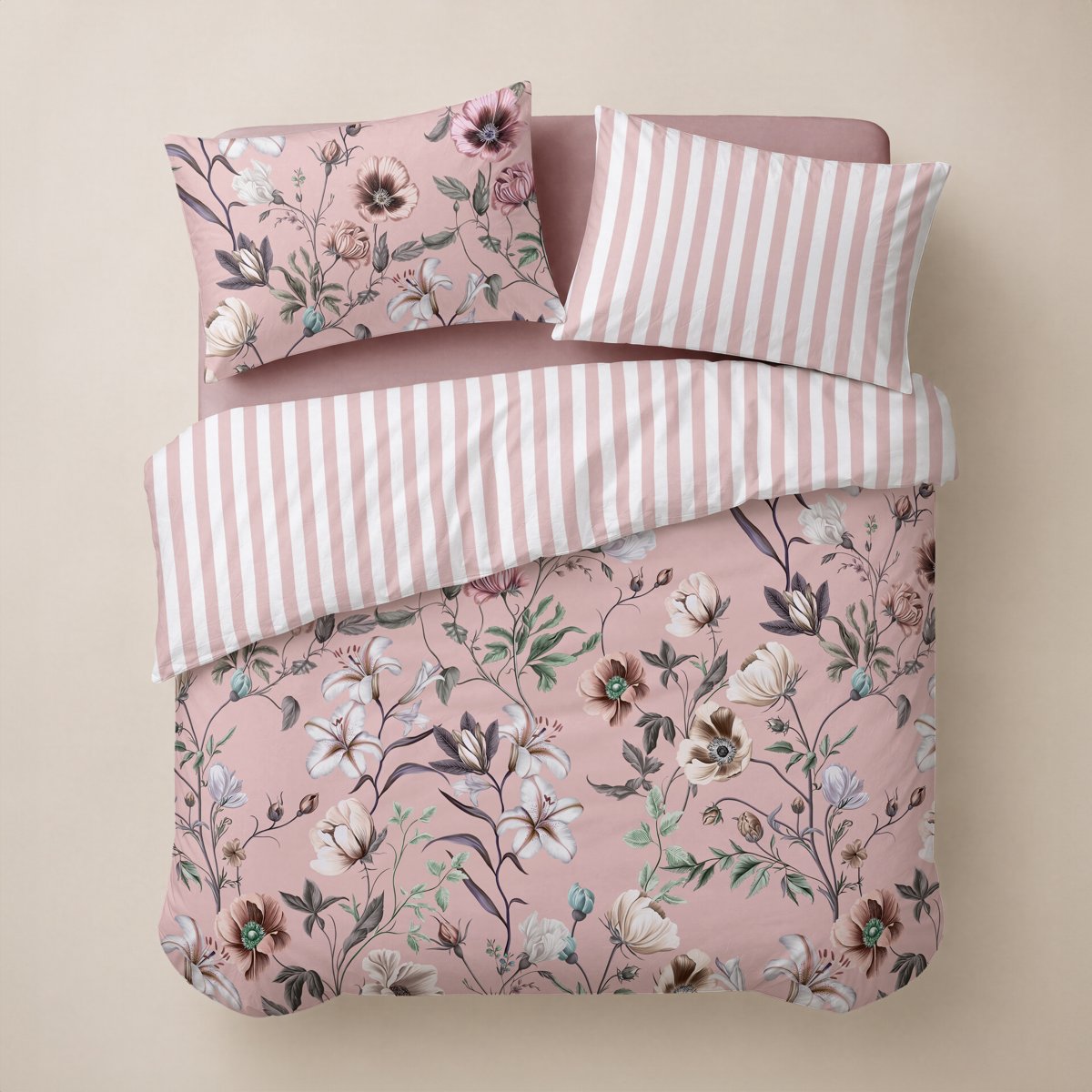 Funda Nórdica Estampada Takai Pink - Rosa - foto 5
