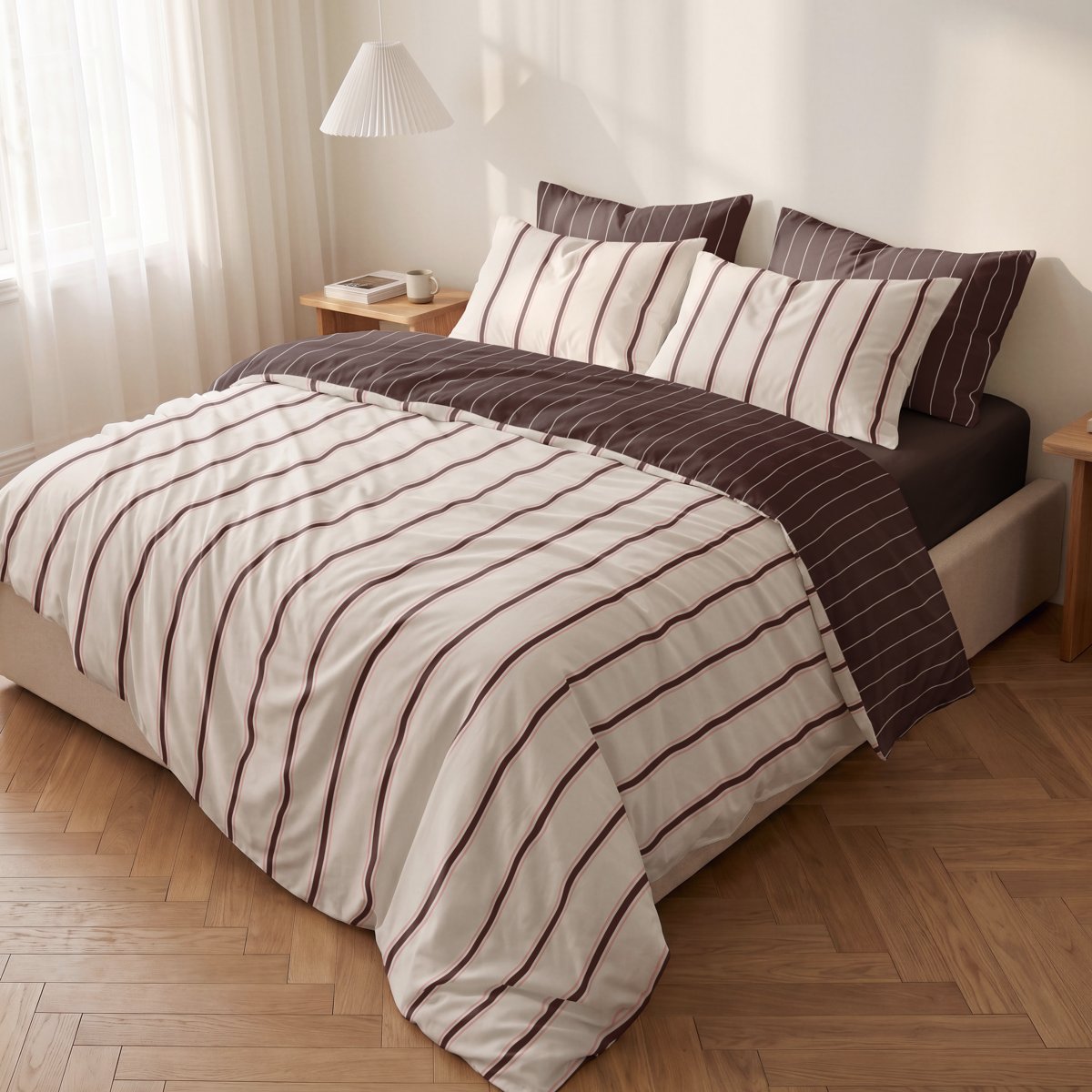 Funda Nórdica Estampada Prestige Beige - Marrón y Beige - foto 1