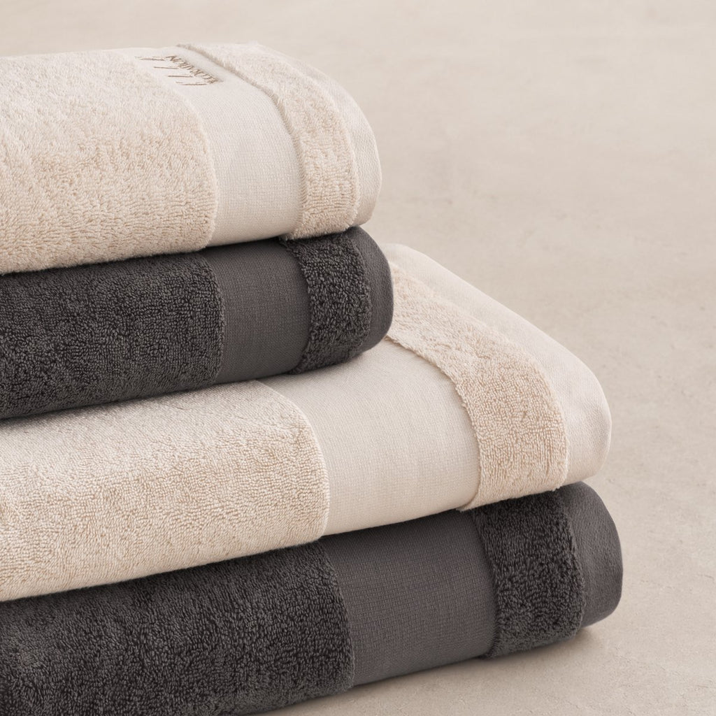 Juego de Toallas Bicolor Luxe Anthracite - Beige 700 gr