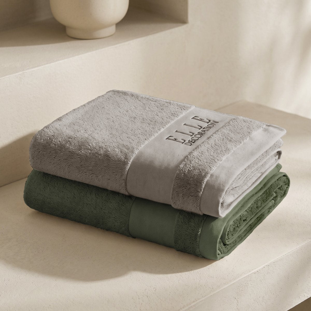 Juego de Toallas Bicolor Luxe Forest - Taupe 700 gr
