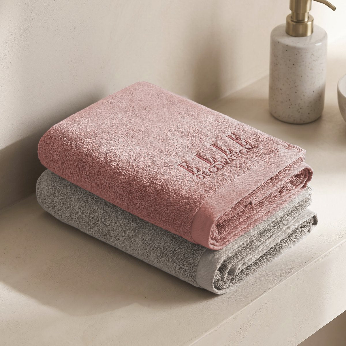 Juego de Toallas Bicolor Zen Linen - Blush 600 gr