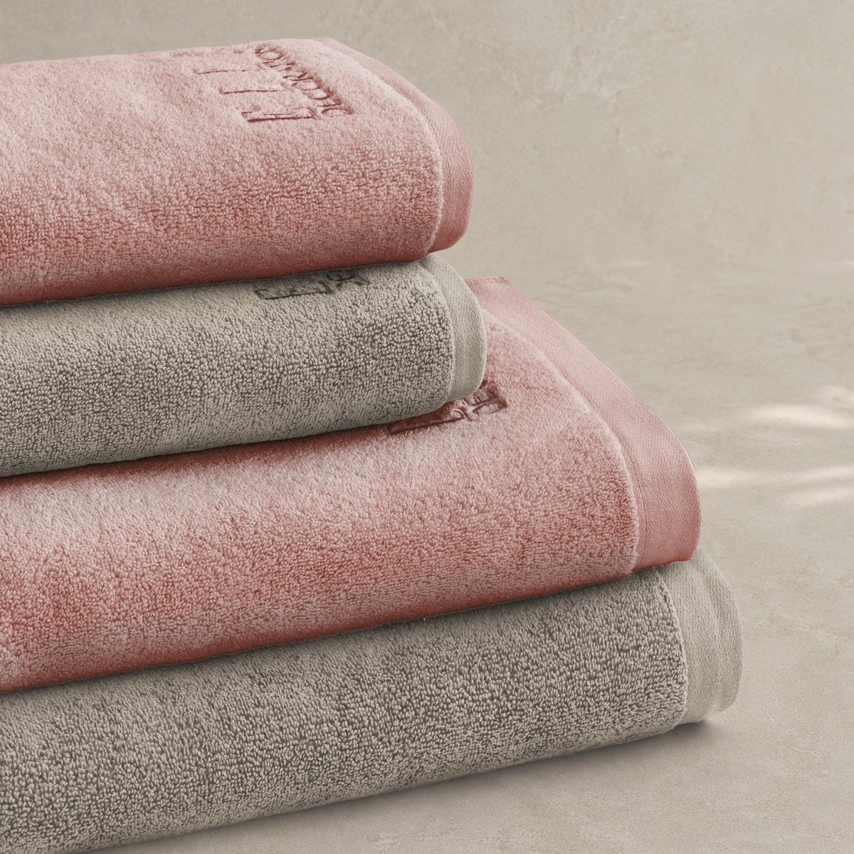 Juego de Toallas Bicolor Zen Linen - Blush 600 gr