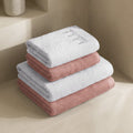 Juego de Toallas Bicolor Zen White - Blush 600 gr