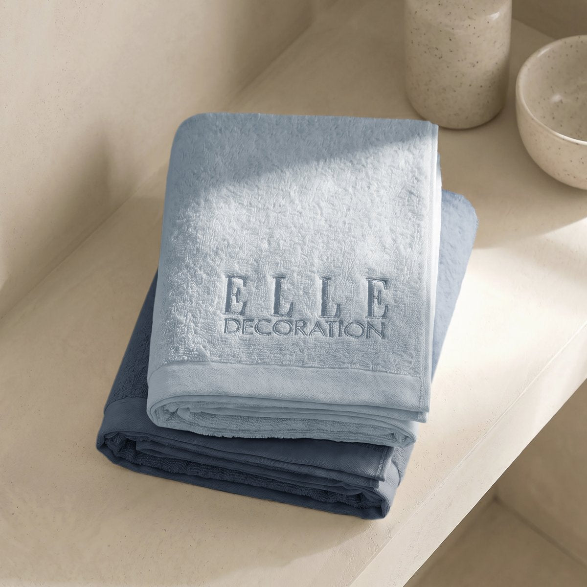 Juego de Toallas Bicolor Zen Sky Blue - Marine 600 gr