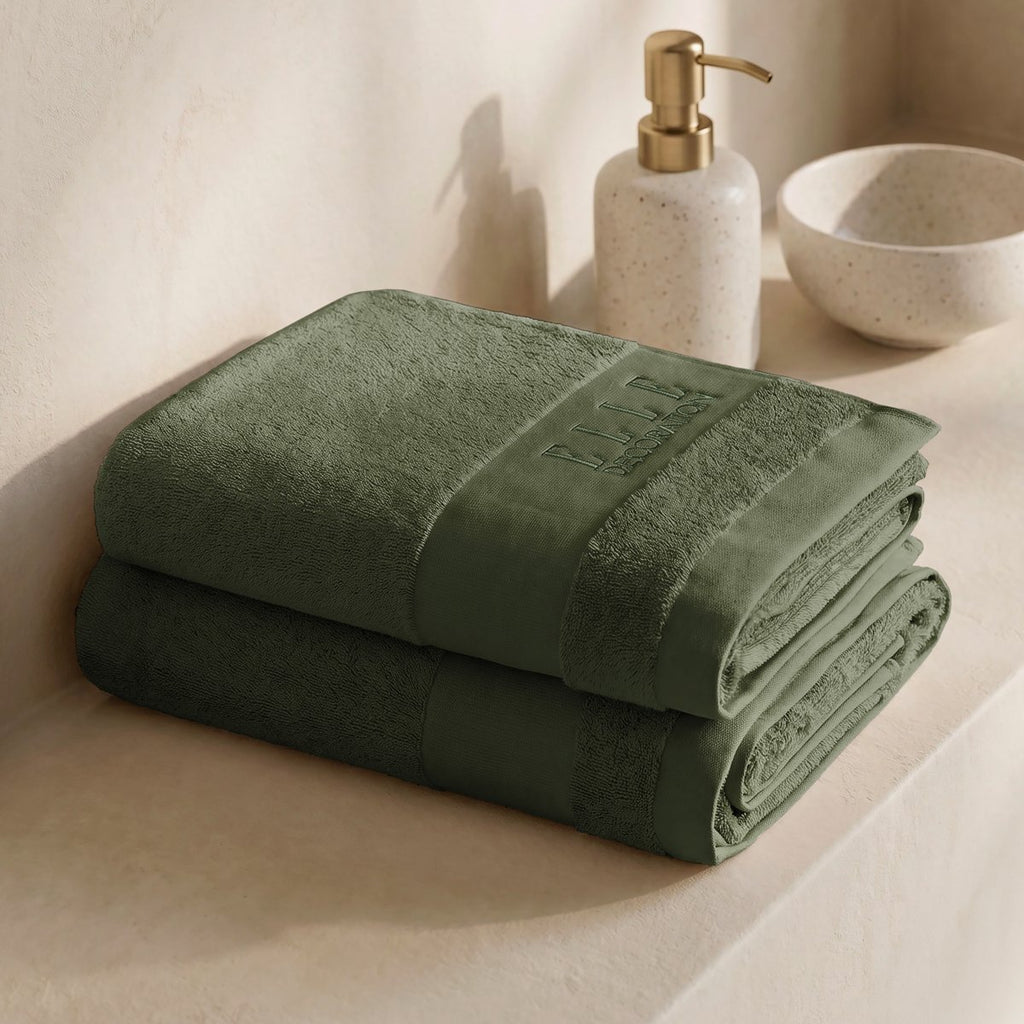 Juego Toallas de Mano LUXE Verde Bosque 700 gr