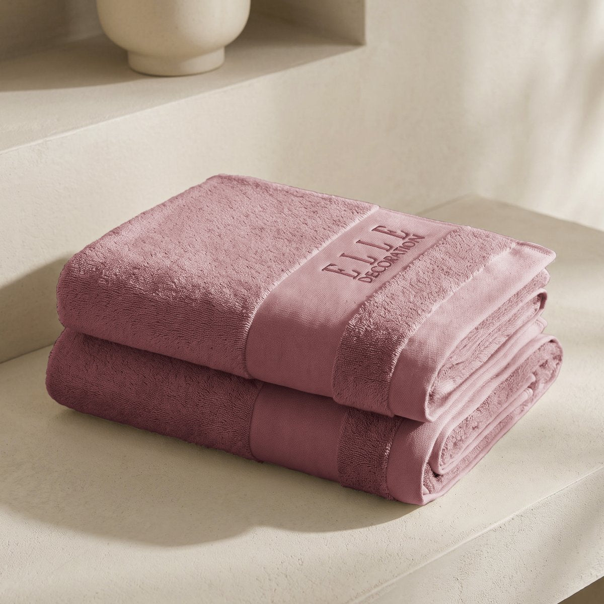 Juego Toallas de Mano LUXE Rosa Pétalo 700 gr